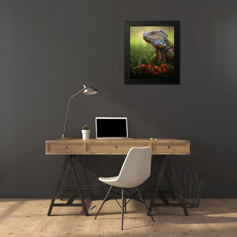 Tomatoes Time Black Modern Wood Framed Art Print by Bhs, Fahmi