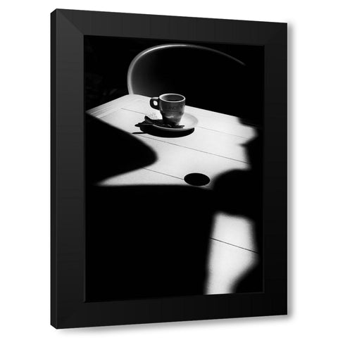 Coffee Time Black Modern Wood Framed Art Print with Double Matting by Azevedo, Olavo
