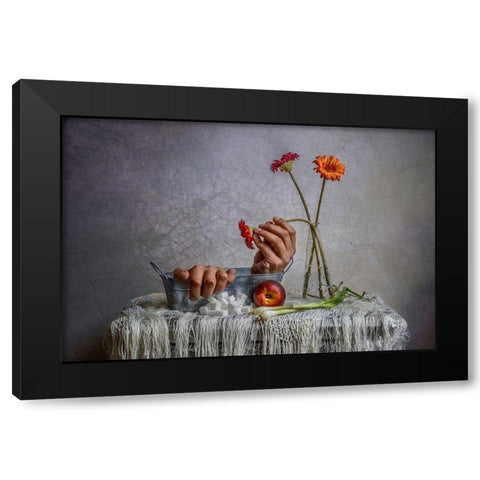 Still Life Black Modern Wood Framed Art Print by Ahekian, Haik