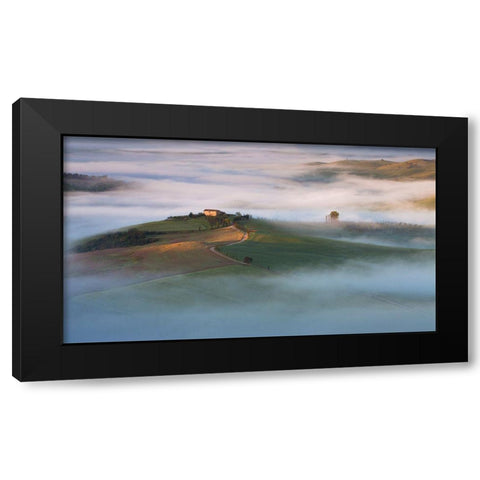 First Touch Black Modern Wood Framed Art Print by Svoboda Mqep, Peter