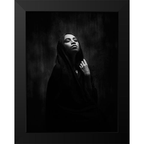 The Pieta Black Modern Wood Framed Art Print by Fadhlullah, Muhammad
