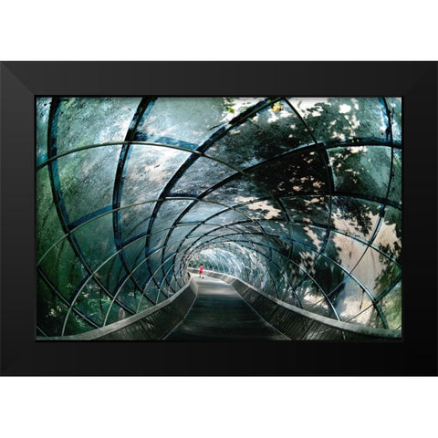 Through The Arc Black Modern Wood Framed Art Print by Dong Hee, Han