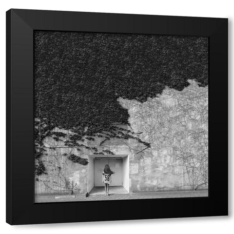 Transience Black Modern Wood Framed Art Print with Double Matting by Beck, Marco