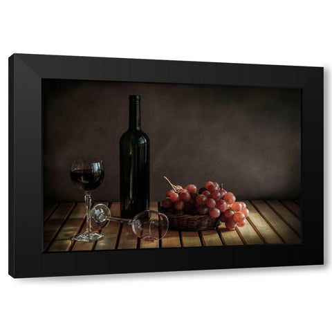 The Partys Over... Black Modern Wood Framed Art Print by Perfoncio, Margareth