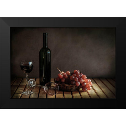 The Partys Over... Black Modern Wood Framed Art Print by Perfoncio, Margareth