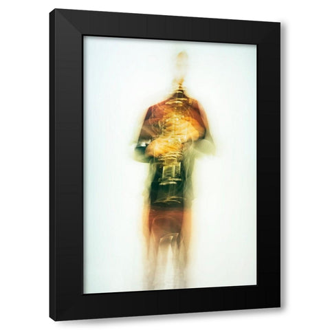Clarinet Black Modern Wood Framed Art Print with Double Matting by Gil Raga, Joan