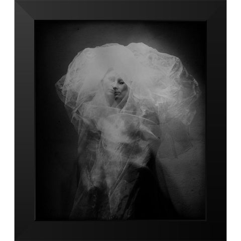 Medusa Black Modern Wood Framed Art Print by Vasiliev-Apostol, Yaroslav