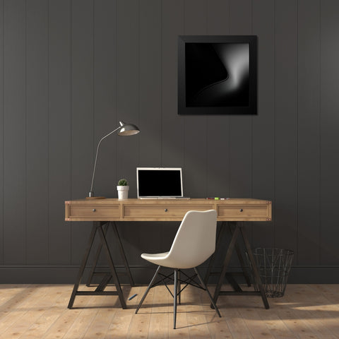 Third Dimention Black Modern Wood Framed Art Print by Claes, Gilbert