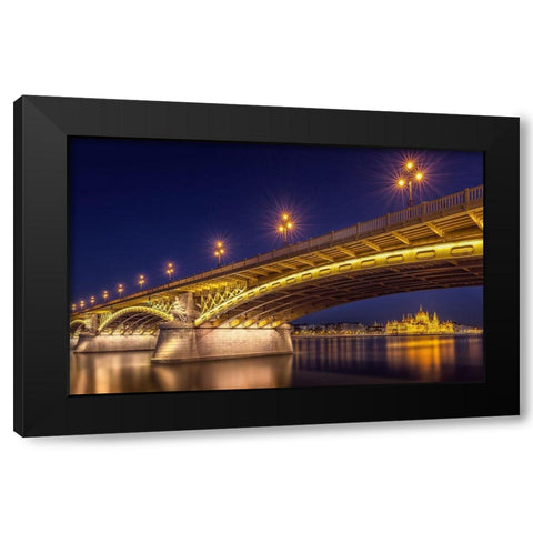 A View Of Budapest Black Modern Wood Framed Art Print by D Morkeberg, Thomas