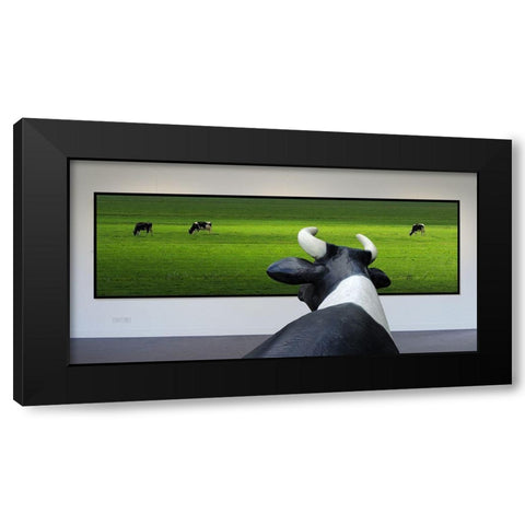 My Wish: I Was Grazing There Myself...! Black Modern Wood Framed Art Print with Double Matting by Limberg, Huib