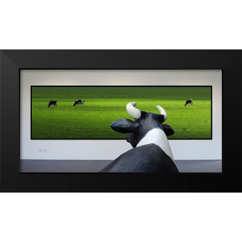 My Wish: I Was Grazing There Myself...! Black Modern Wood Framed Art Print by Limberg, Huib