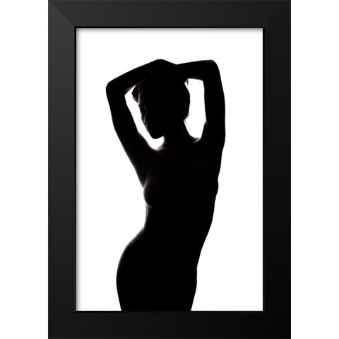 This Is Not A Black A White Black Modern Wood Framed Art Print by Amanda, Nick