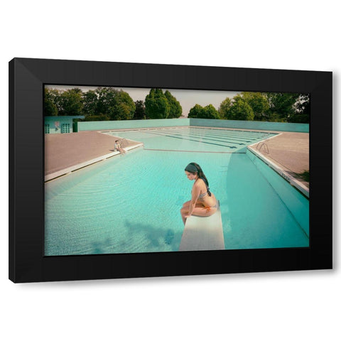 Love Illusion ( Series #4 ) Black Modern Wood Framed Art Print by Tong, Fang