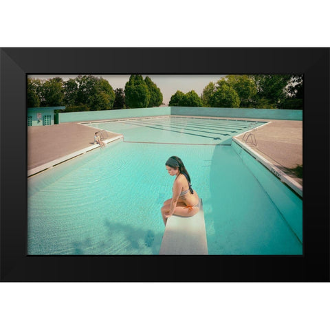 Love Illusion ( Series #4 ) Black Modern Wood Framed Art Print by Tong, Fang