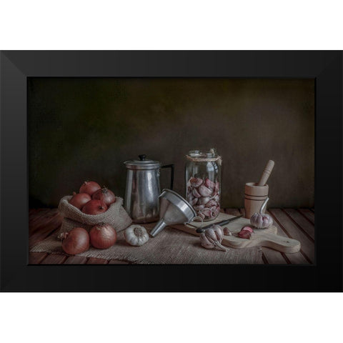 Morning Light Black Modern Wood Framed Art Print by Perfoncio, Margareth