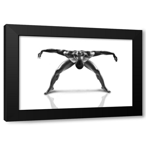 Metallic Nude 3 Black Modern Wood Framed Art Print by JLP