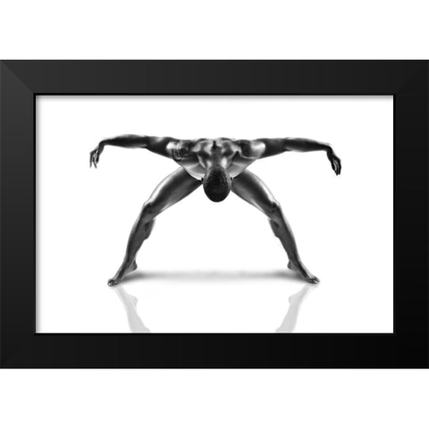 Metallic Nude 3 Black Modern Wood Framed Art Print by JLP