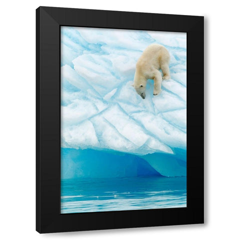 Vertigo Black Modern Wood Framed Art Print with Double Matting by Gil Raga, Joan