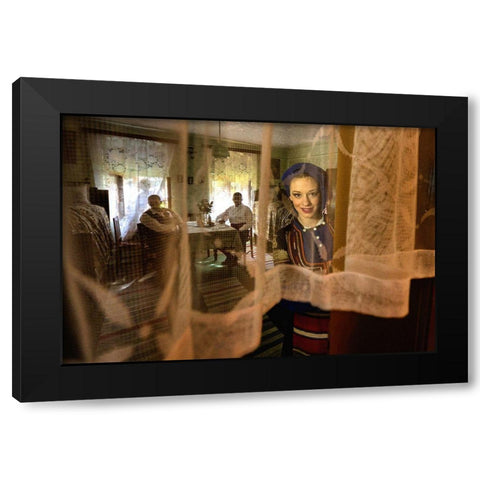 Girl From Ivanovo Black Modern Wood Framed Art Print with Double Matting by M. Babovic, Dragan