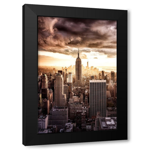 Top Of The Sunsets Black Modern Wood Framed Art Print by De La, Javier