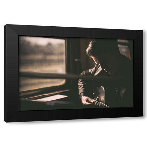 The Sound Of  Your Heart Black Modern Wood Framed Art Print with Double Matting by Jasper Blum, David