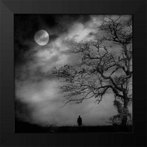 This Darkness Black Modern Wood Framed Art Print by Satriani, Jay