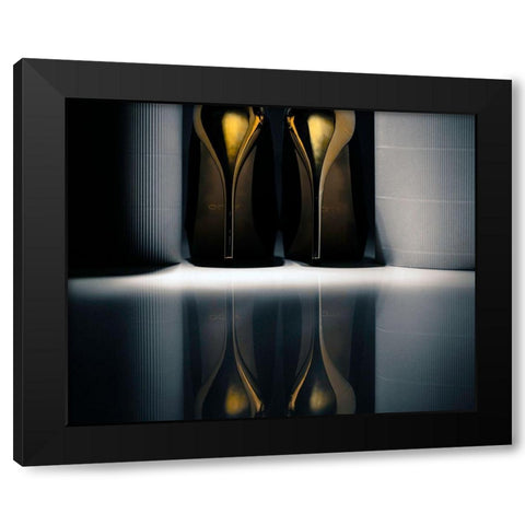 Gold Black Modern Wood Framed Art Print with Double Matting by Schottstaedt, Erik