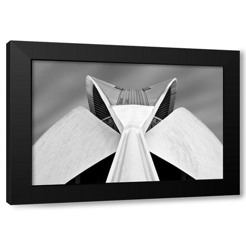 Calatrava Black Modern Wood Framed Art Print with Double Matting by Van Zaane, Alida