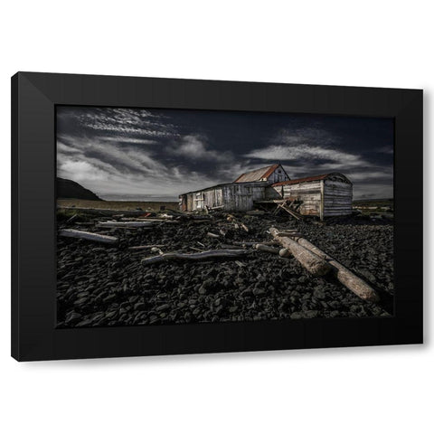 Wood Black Modern Wood Framed Art Print with Double Matting by Ingibergsson, Bragi