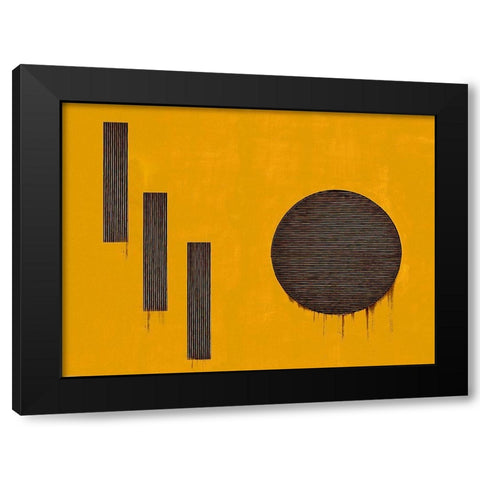 Orange 1110. Black Modern Wood Framed Art Print by Verschelden, Harry