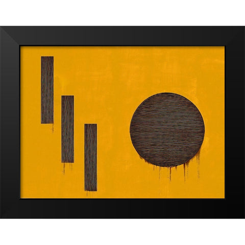 Orange 1110. Black Modern Wood Framed Art Print by Verschelden, Harry