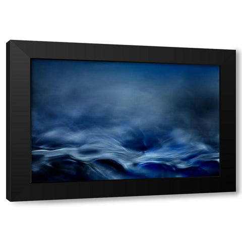 Blue Fantasy Black Modern Wood Framed Art Print by Marthinussen, Willy