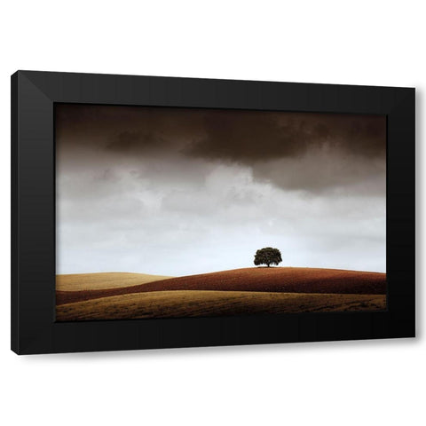 Tuve Que Pararme Al Verla Black Modern Wood Framed Art Print by Merchan, Alberto