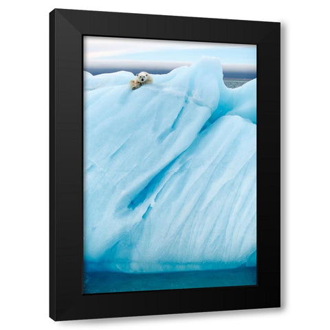 Observing Black Modern Wood Framed Art Print by Gil Raga, Joan