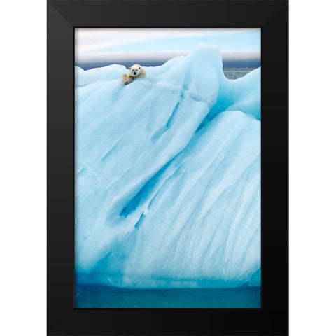 Observing Black Modern Wood Framed Art Print by Gil Raga, Joan