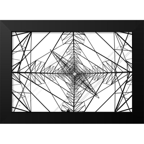 Menara Sutet Black Modern Wood Framed Art Print by Amisi, Andrei