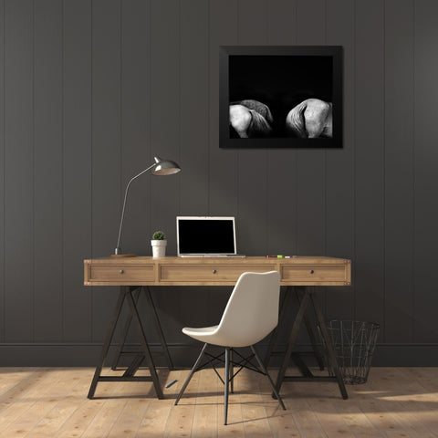 Tail Ends Black Modern Wood Framed Art Print by Wride, Linda