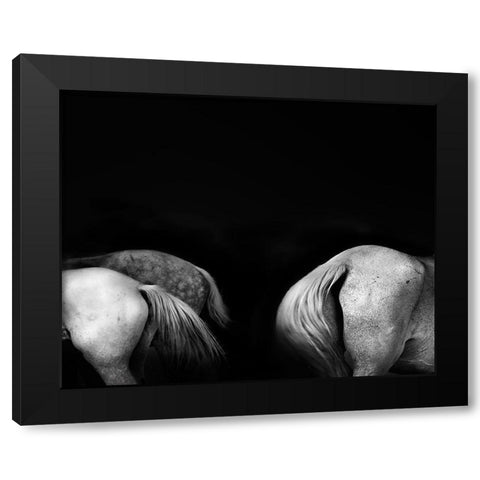 Tail Ends Black Modern Wood Framed Art Print by Wride, Linda