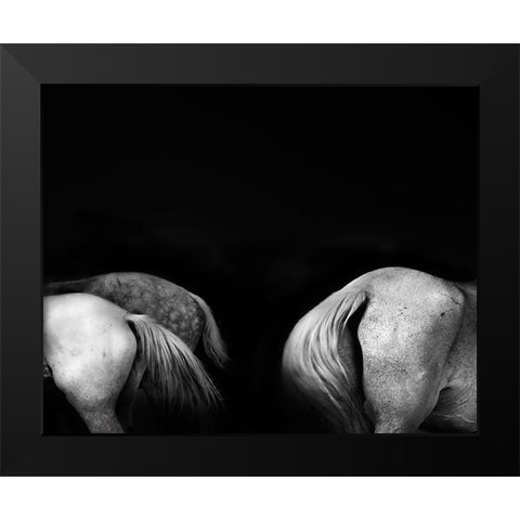 Tail Ends Black Modern Wood Framed Art Print by Wride, Linda