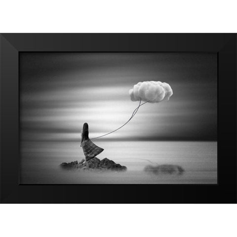 Holding On To The Past Black Modern Wood Framed Art Print by Biwit, Mark