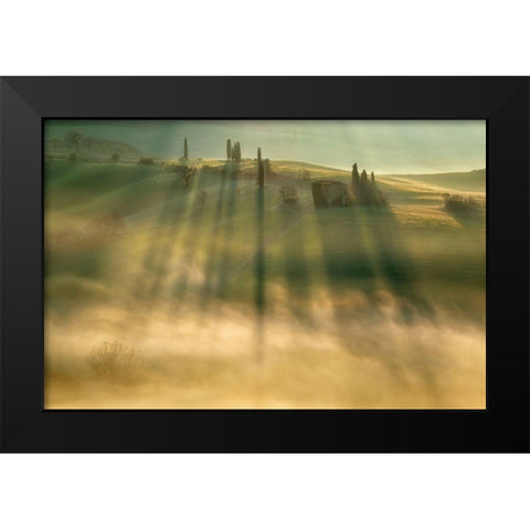 Mist... Black Modern Wood Framed Art Print by Browko, Krzysztof