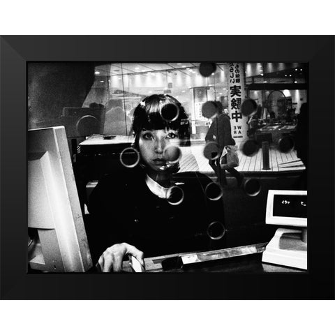 Untitled Black Modern Wood Framed Art Print by Suzuki, Tatsuo