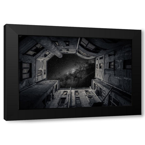 Fashion House Black Modern Wood Framed Art Print by Cioplea, Vlad