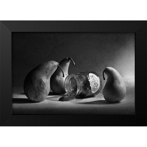 The Sad Farewell/ The 3Rd Part Of The Jam Triptych Black Modern Wood Framed Art Print by Ivanova, Victoria