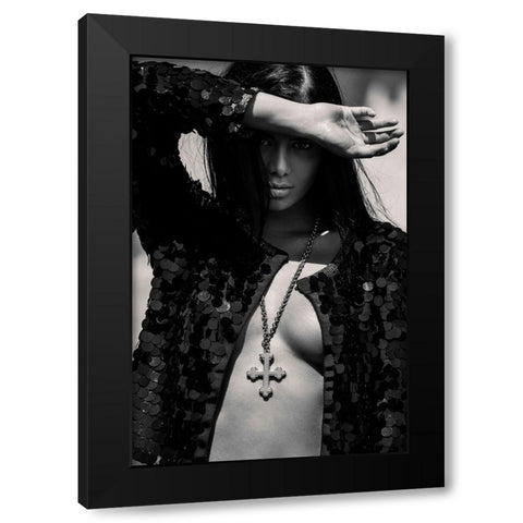 Bara Black Modern Wood Framed Art Print with Double Matting by Krystynek MQEP, Martin