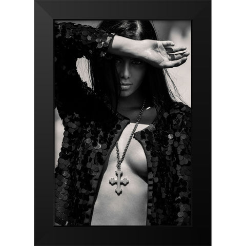 Bara Black Modern Wood Framed Art Print by Krystynek MQEP, Martin