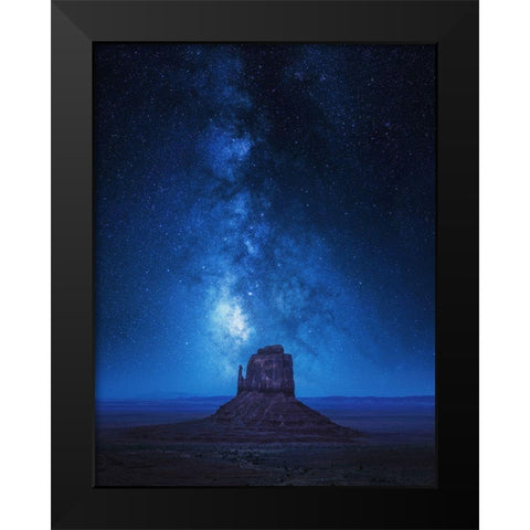 Monument Milkyway Black Modern Wood Framed Art Print by Pablo De, Juan