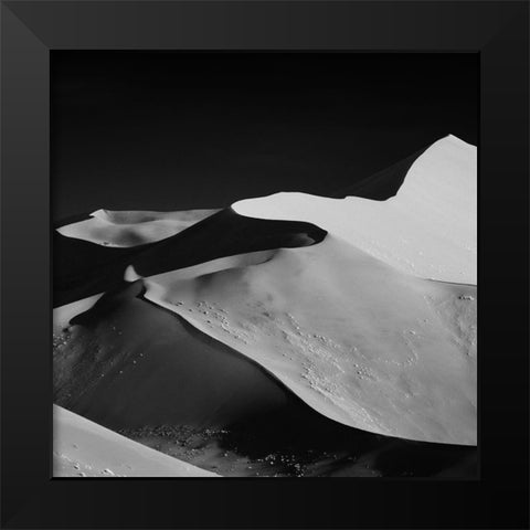 Abstract Dunes Black Modern Wood Framed Art Print by Guillemot, Mathilde