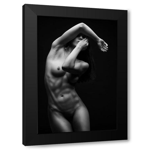 Bodyscape Black Modern Wood Framed Art Print by Belovodchenko, Anton