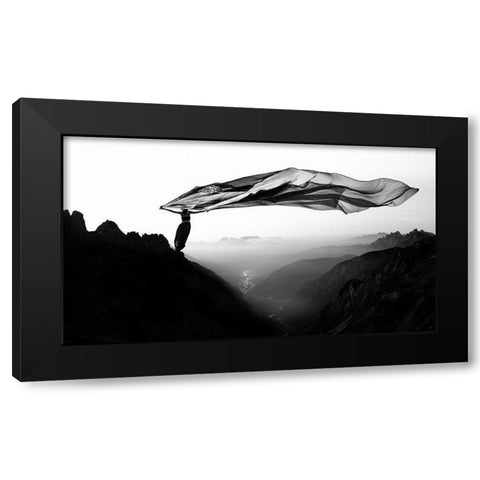 Free As The Wind Black Modern Wood Framed Art Print by Odorizzi, Patrick